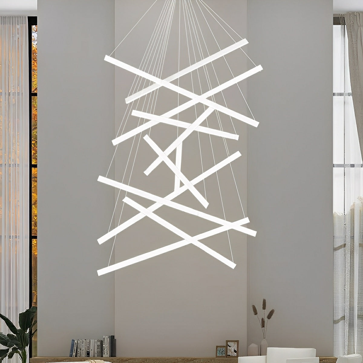 Minimalist Strip Stepless Dimming LED White Modern...