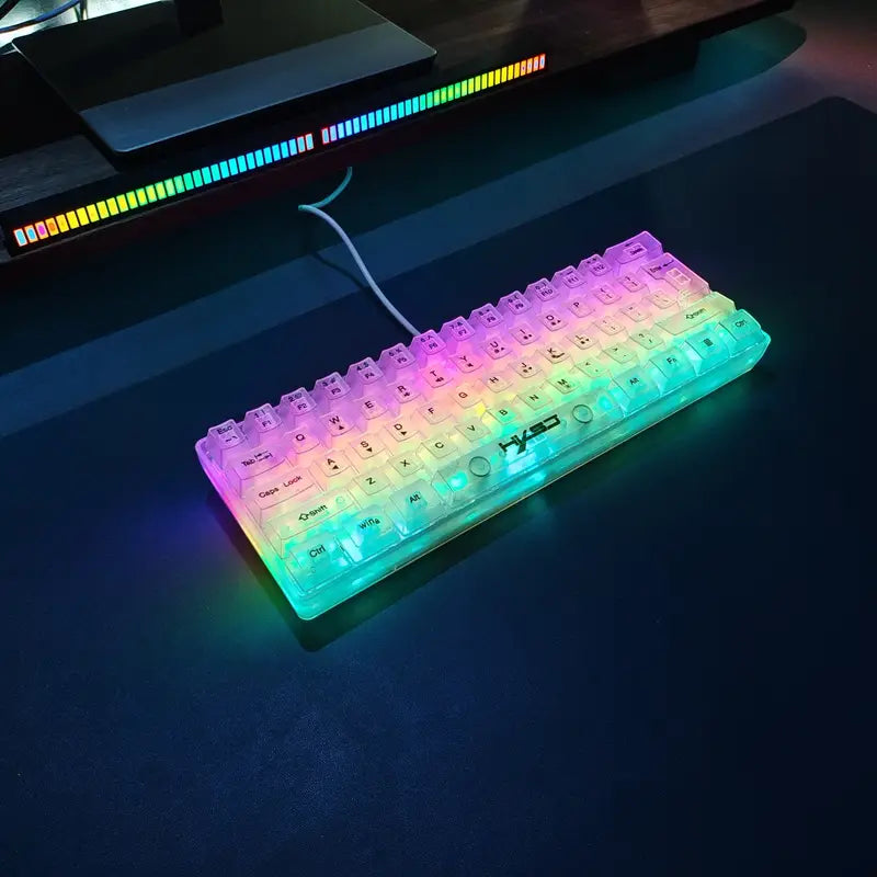 Full Transparent Backlit with RGB Lighting, USB-C Type-C Connectivity