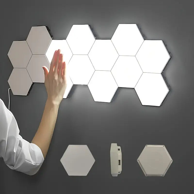 USB Powered Smart Touch LED Hexagon Wall Lights