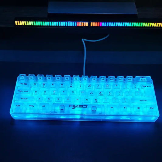 Full Transparent Backlit with RGB Lighting, USB-C Type-C Connectivity