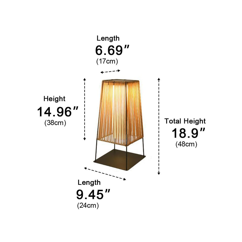 Artisanal Modern Waterproof Rattan LED Outdoor Floor...