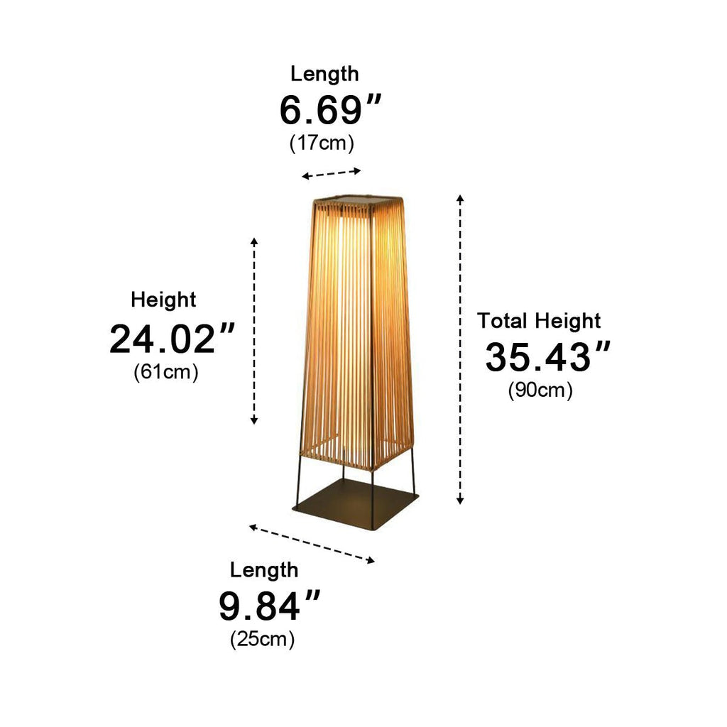 Artisanal Modern Waterproof Rattan LED Outdoor Floor...