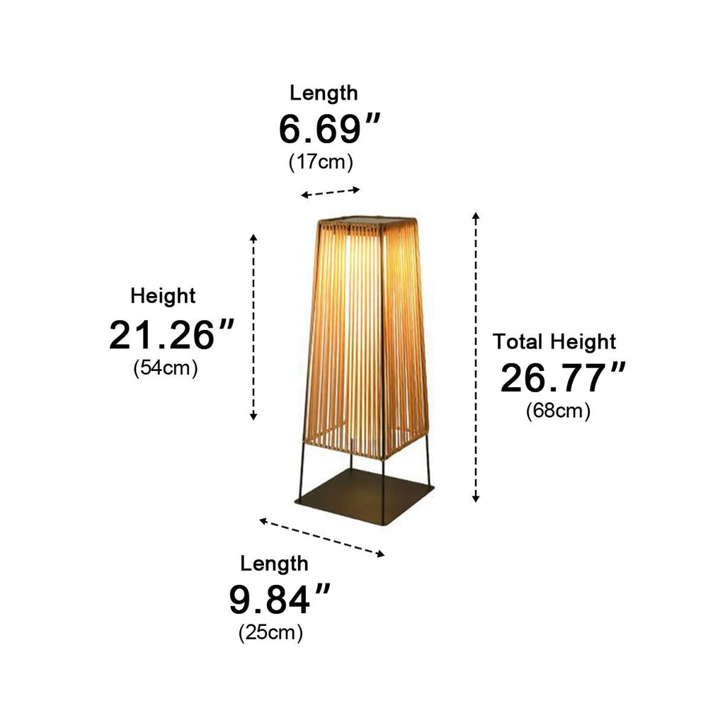 Artisanal Modern Waterproof Rattan LED Outdoor Floor...
