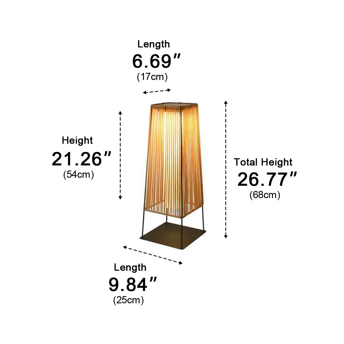 Artisanal Modern Waterproof Rattan LED Outdoor Floor...