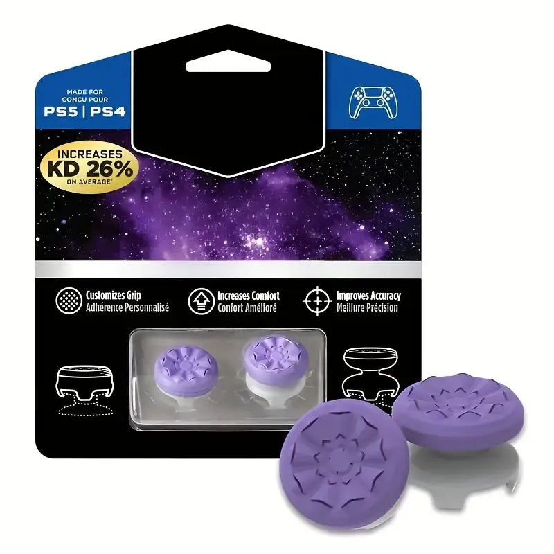 Professional Thumbsticks (Purple Black White) for Playstation4 (PS4) And Playstation 5 (PSS)| Thumbsticks Xbox Series X