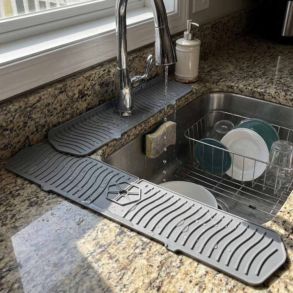 Silicone Kitchen Sink Splash Guard lifestyle