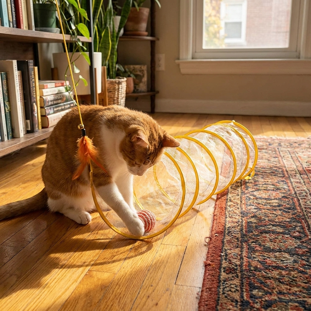Collapsible S Type Interactive Cat Tunnel lifestyle