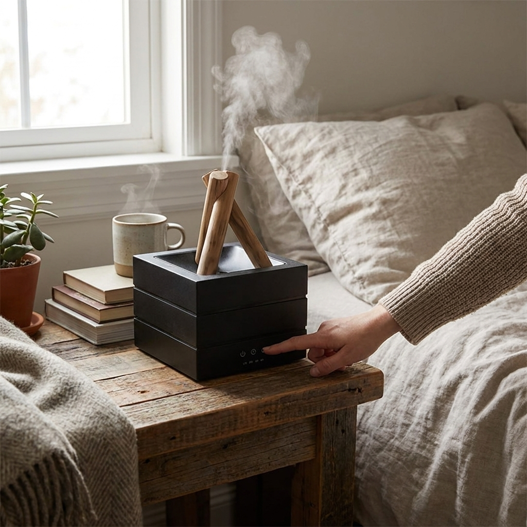 Realistic Flame Aroma Diffuser and Humidifier lifestyle