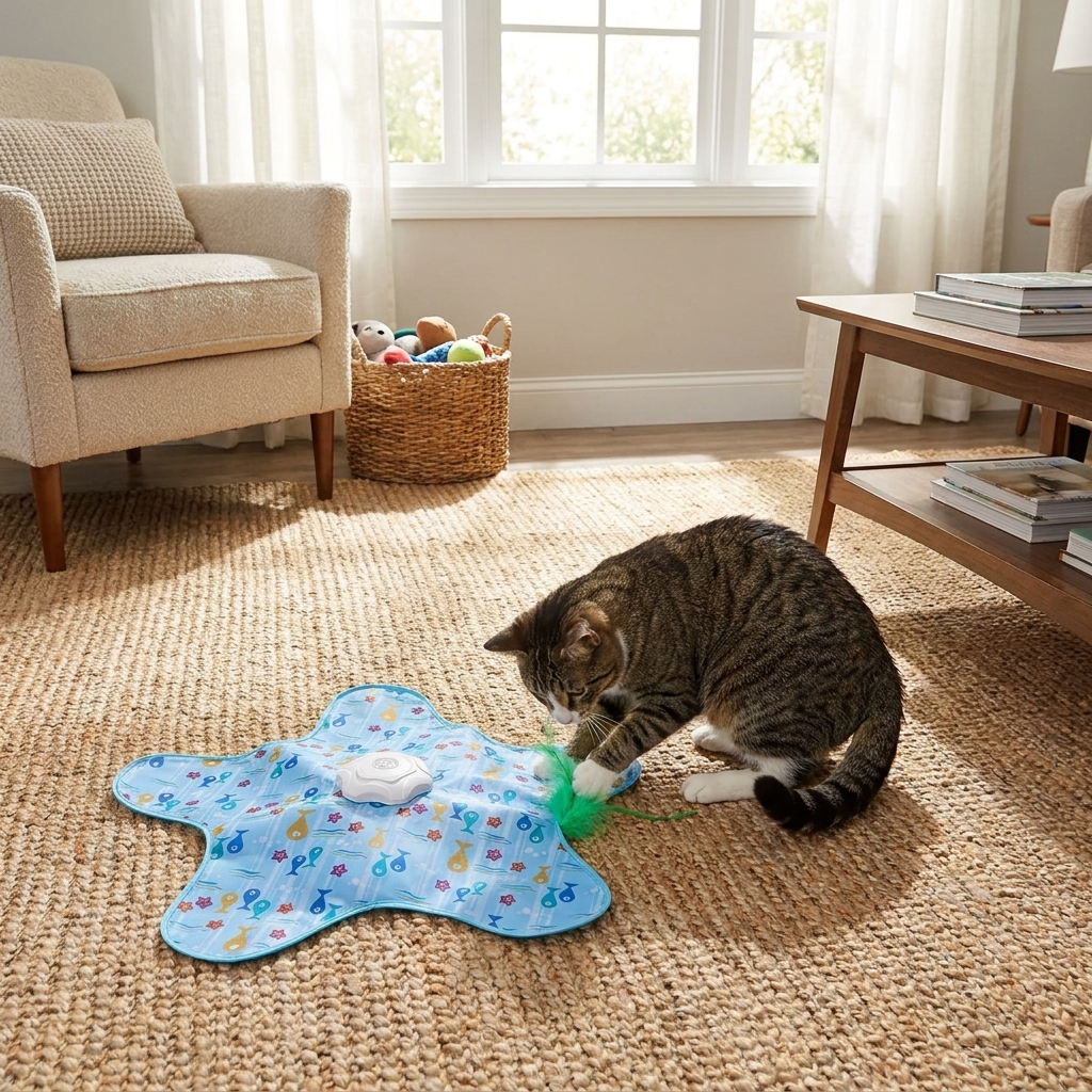 Automatic Hide and Seek Interactive Cat Toy lifestyle