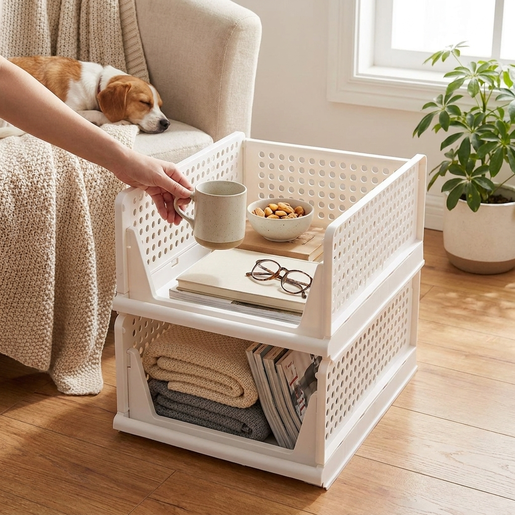 Stackable Plastic Drawer Closet Organizer