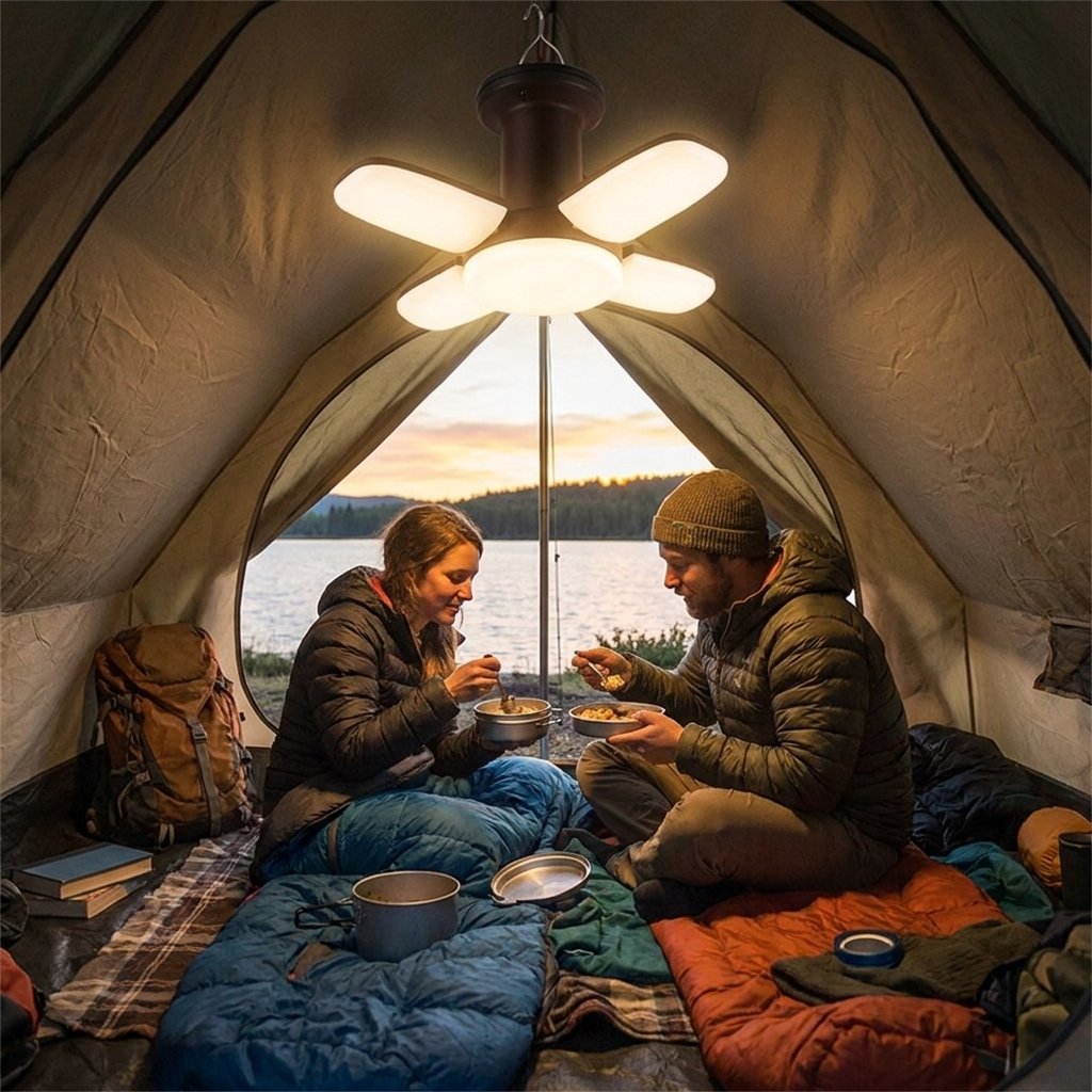 Solar USB Folding Leaf Camping Lantern