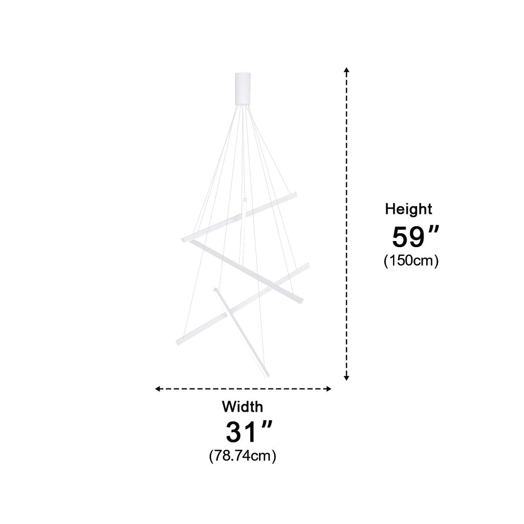 Minimalist Strip Stepless Dimming LED White Modern...