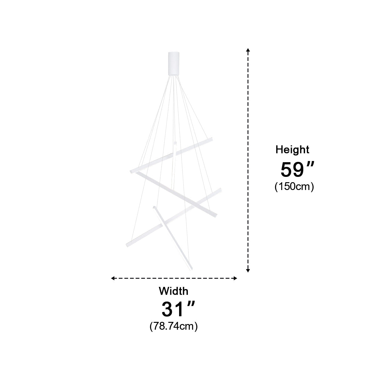 Minimalist Strip Stepless Dimming LED White Modern...