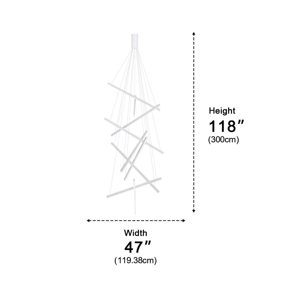 Minimalist Strip Stepless Dimming LED White Modern...