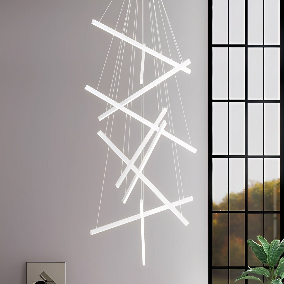 Minimalist Strip Stepless Dimming LED White Modern...
