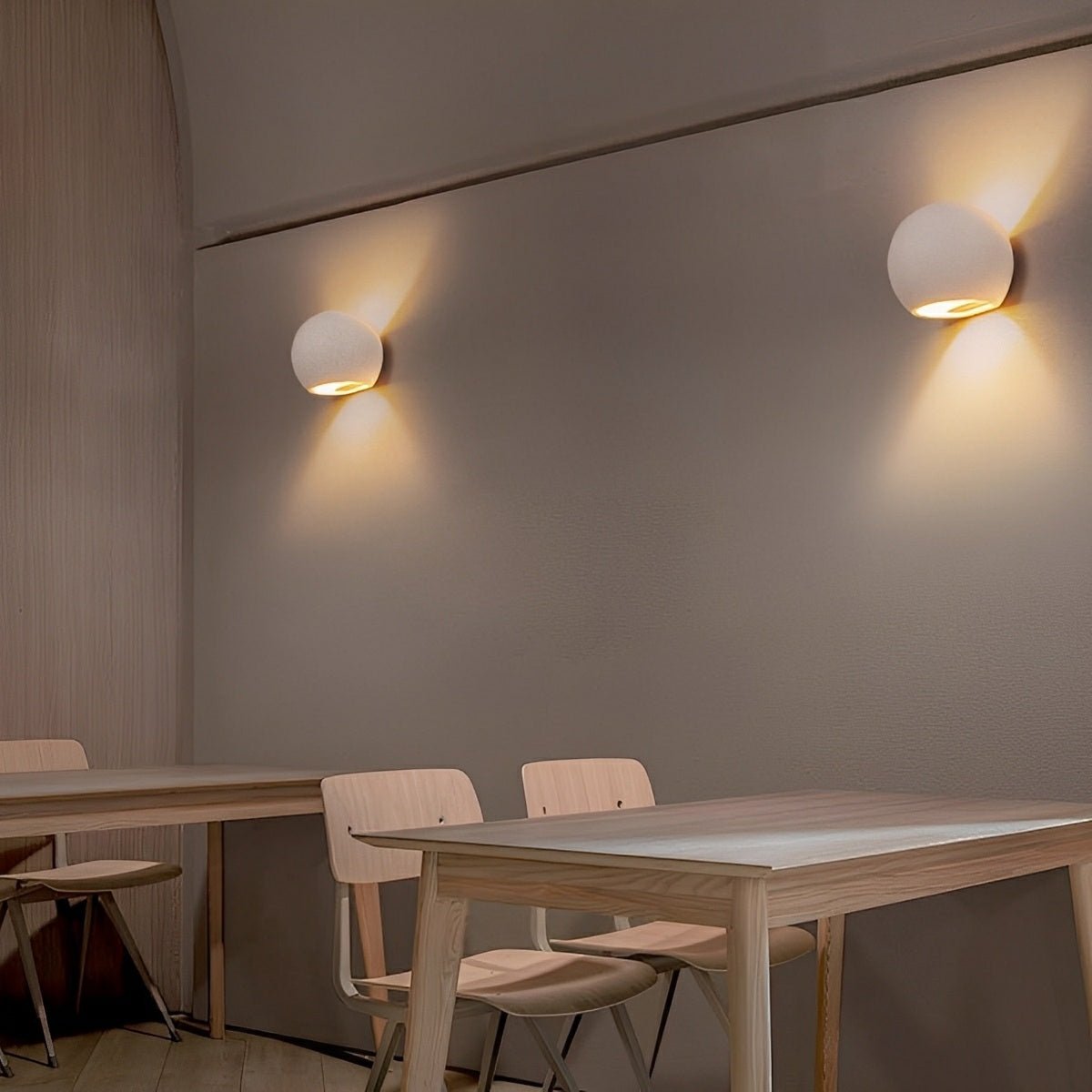 Modern Concrete Egg-Shaped Up and Down LED Wall Sconces