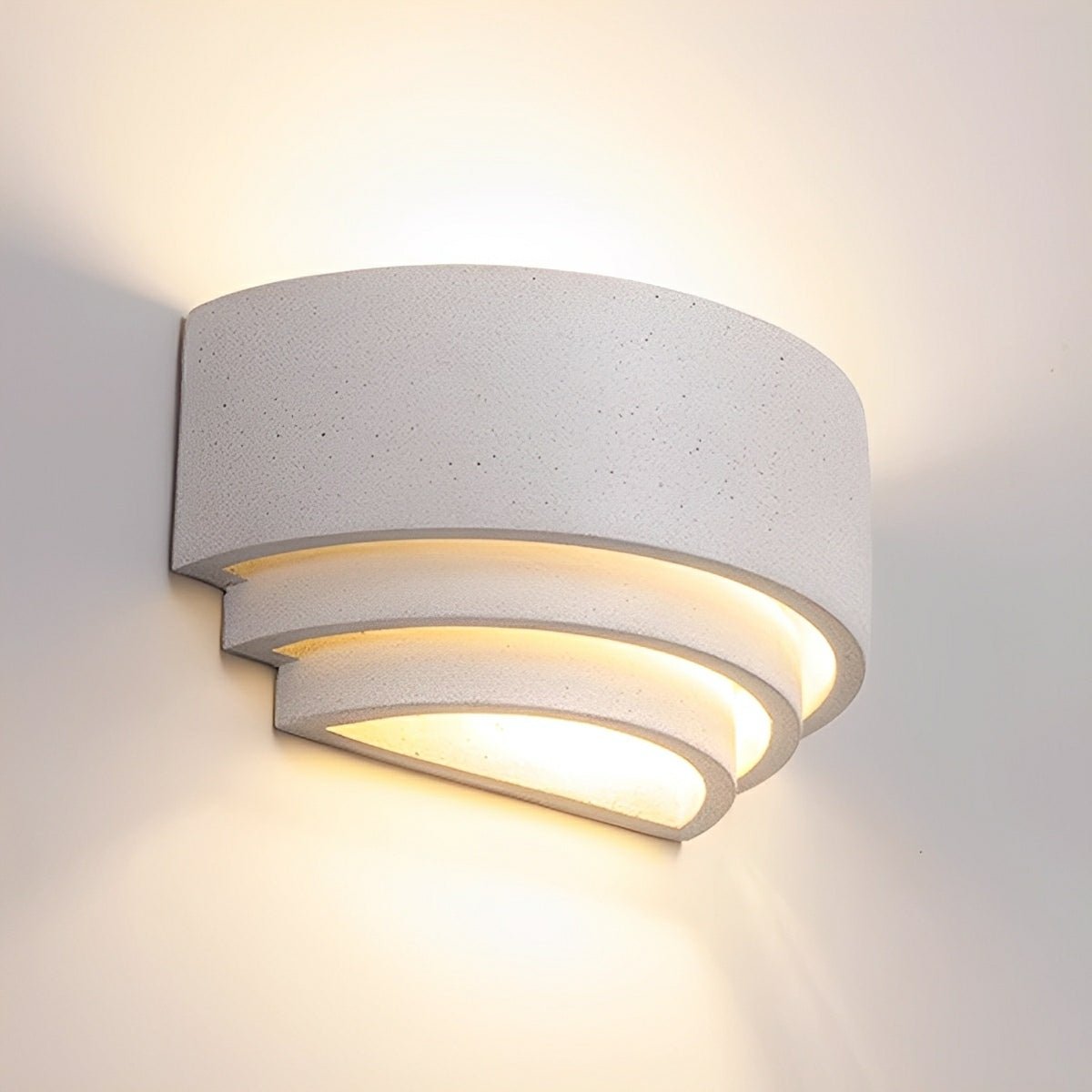 Modern Concrete Tiered Up and Down LED Wall Sconces