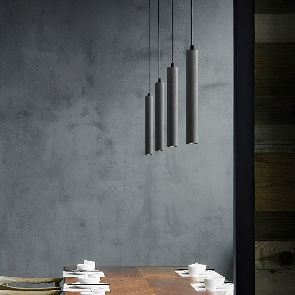 Modern Minimalist Cylinder Concrete LED Pendant Lights