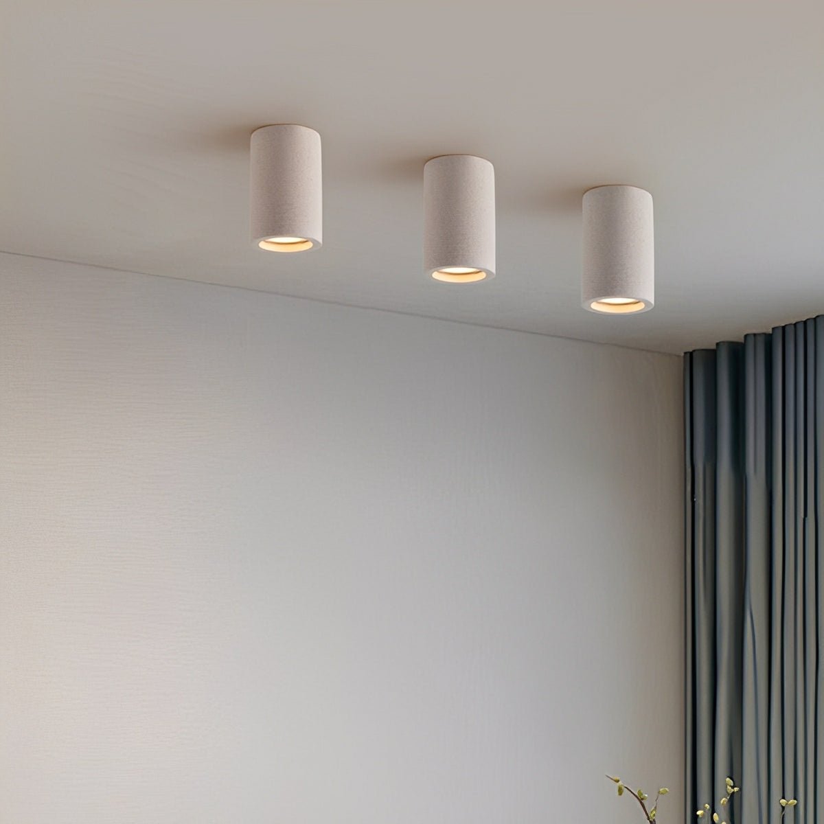 Modern Minimalist Round Concrete LED Ceiling Lights...