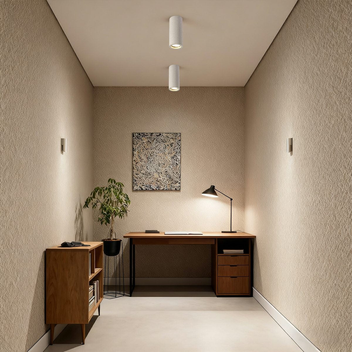Modern Minimalist Round Concrete LED Ceiling Lights...
