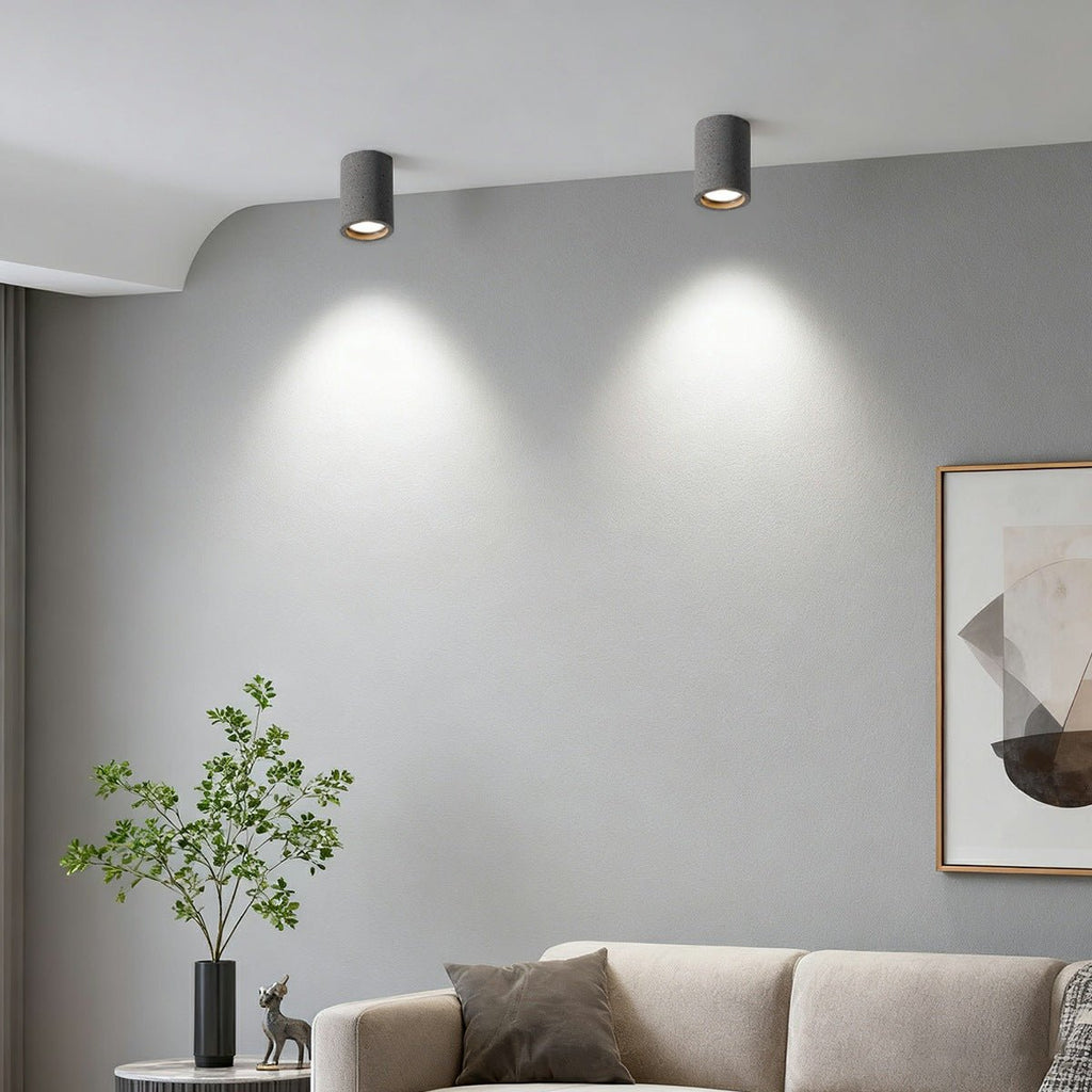 Modern Minimalist Round Concrete LED Ceiling Lights...