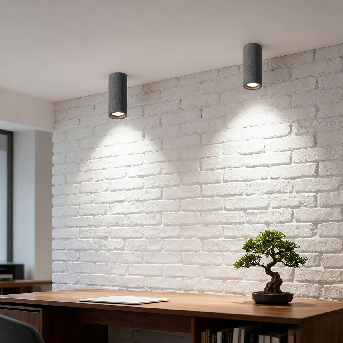 Modern Minimalist Round Concrete LED Ceiling Lights...