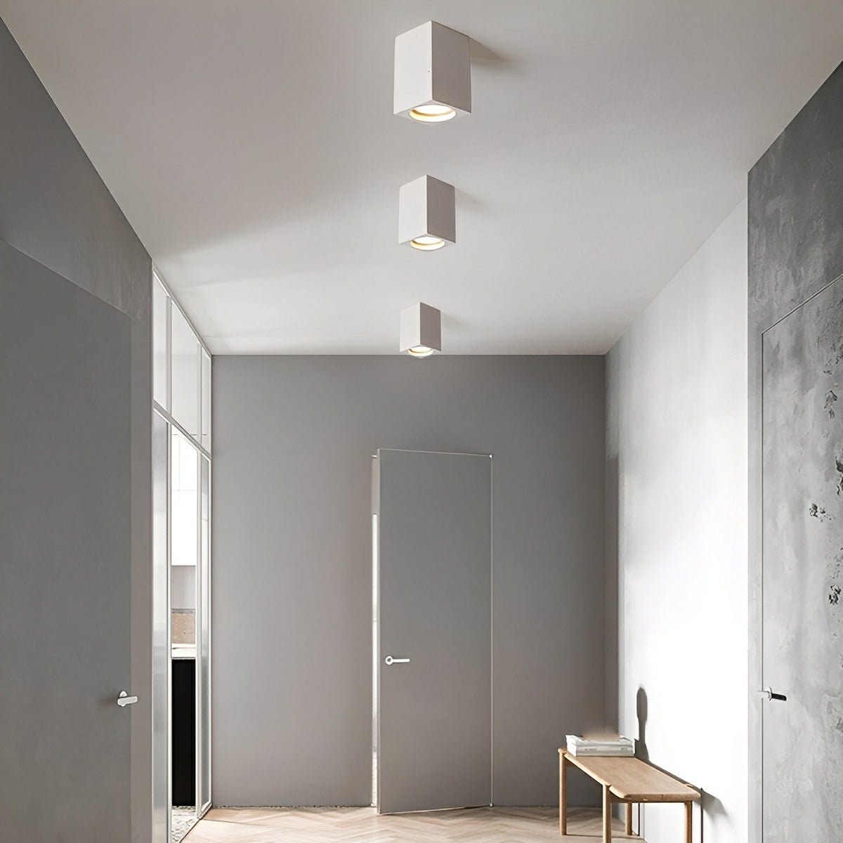 Modern Minimalist Square Concrete LED Ceiling Lights...