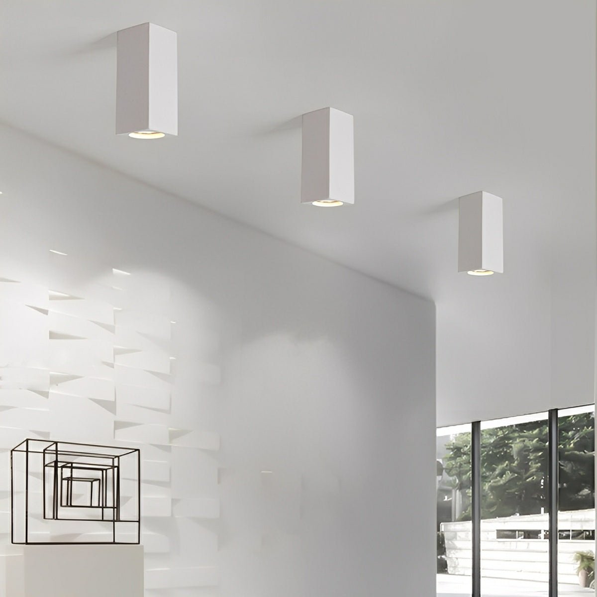 Modern Minimalist Square Concrete LED Ceiling Lights...
