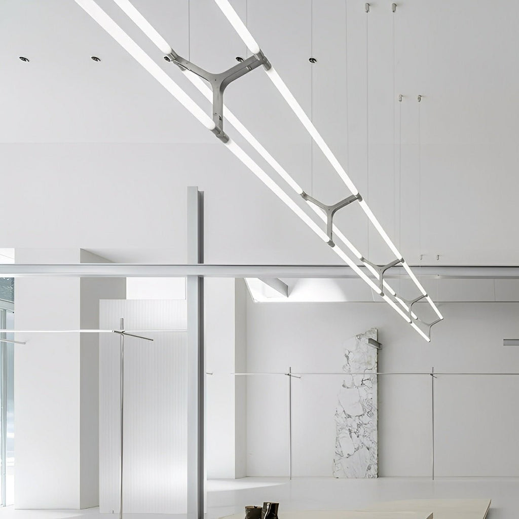 Modern Minimalist Three Forks Long Strip LED Pendant Lights