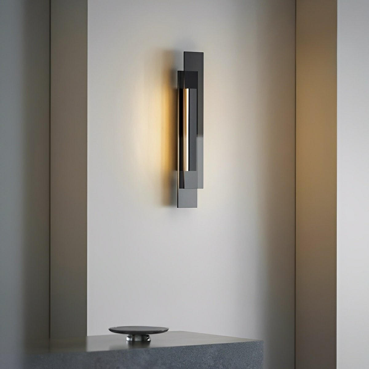 Modern Minimalist Tiered Glass LED Wall Sconce