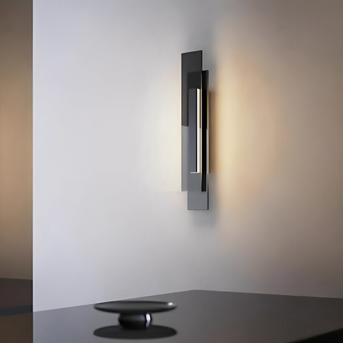 Modern Minimalist Tiered Glass LED Wall Sconce