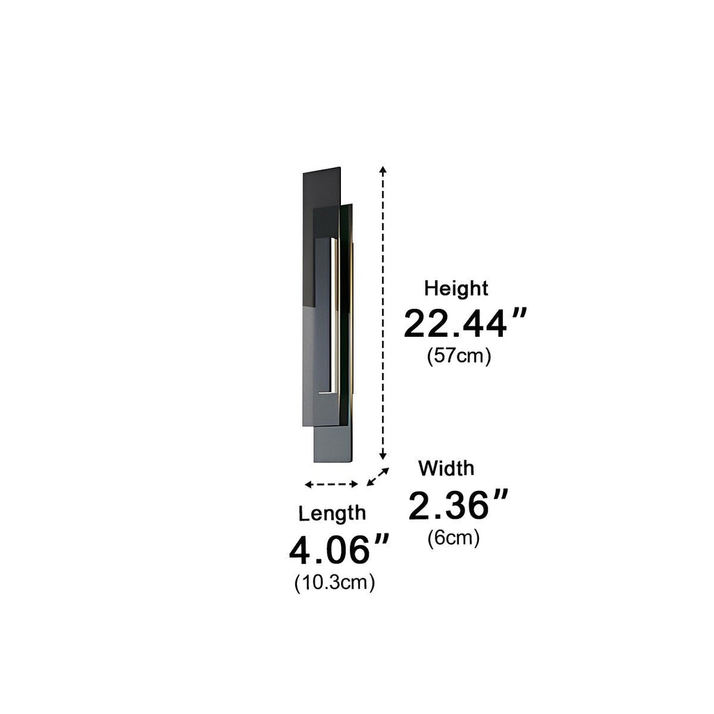 Modern Minimalist Tiered Glass LED Wall Sconce