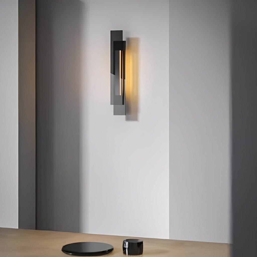 Modern Minimalist Tiered Glass LED Wall Sconce