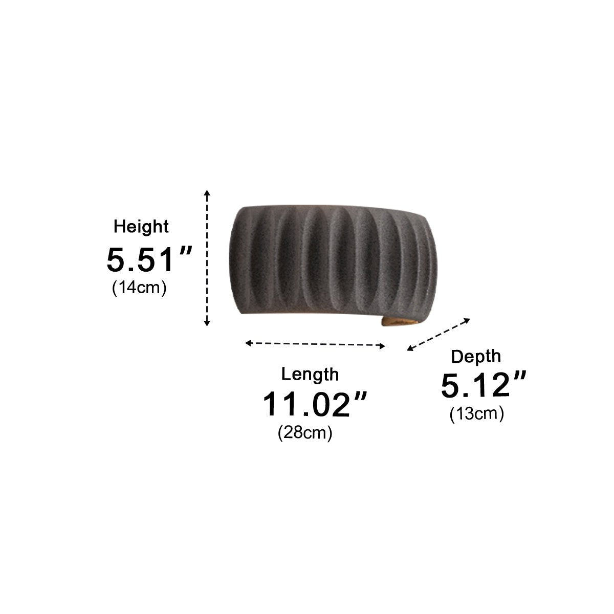 Modern Waterproof Arc Concrete Carve Up and Down LED...