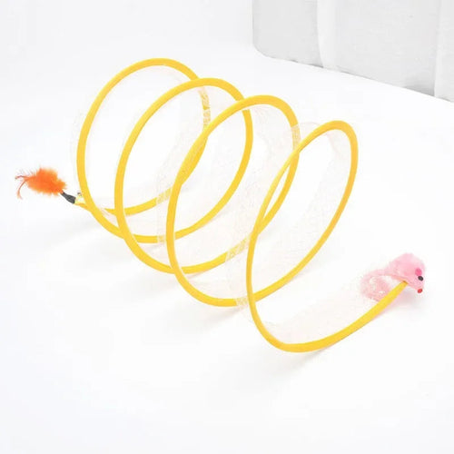 Collapsible S-Shape Interactive Cat Play Tunnel