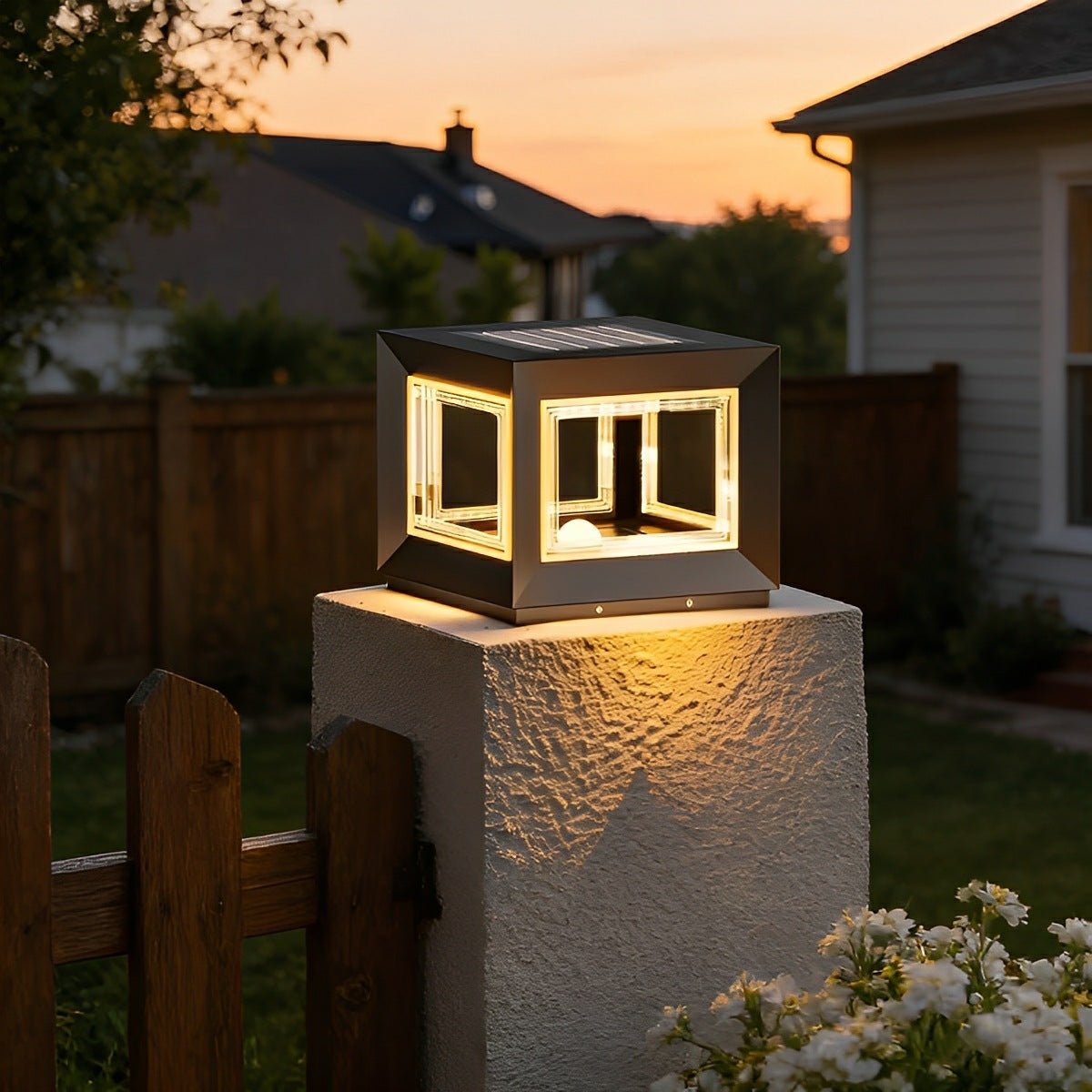 Square Modern Stainless Steel Waterproof LED Outdoor...
