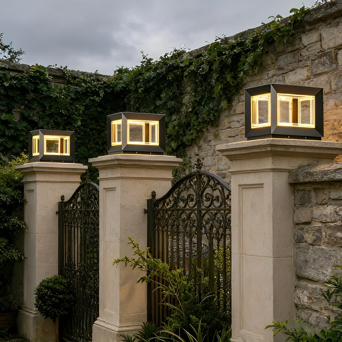 Square Modern Stainless Steel Waterproof LED Outdoor...
