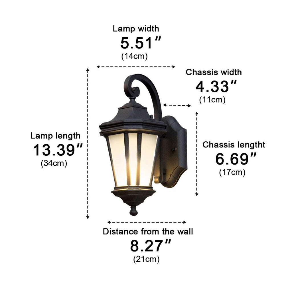 Vintage Rustic Waterproof Outdoor LED Porch Wall Lights