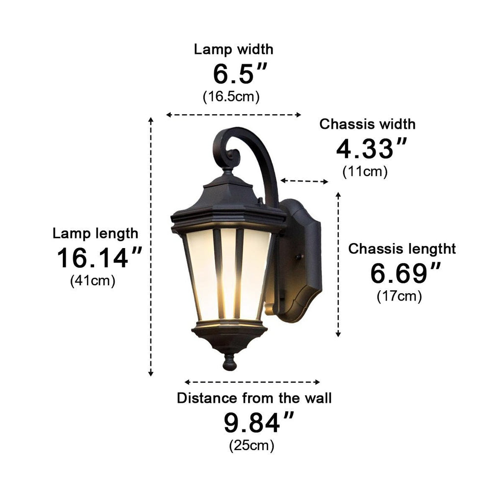 Vintage Rustic Waterproof Outdoor LED Porch Wall Lights