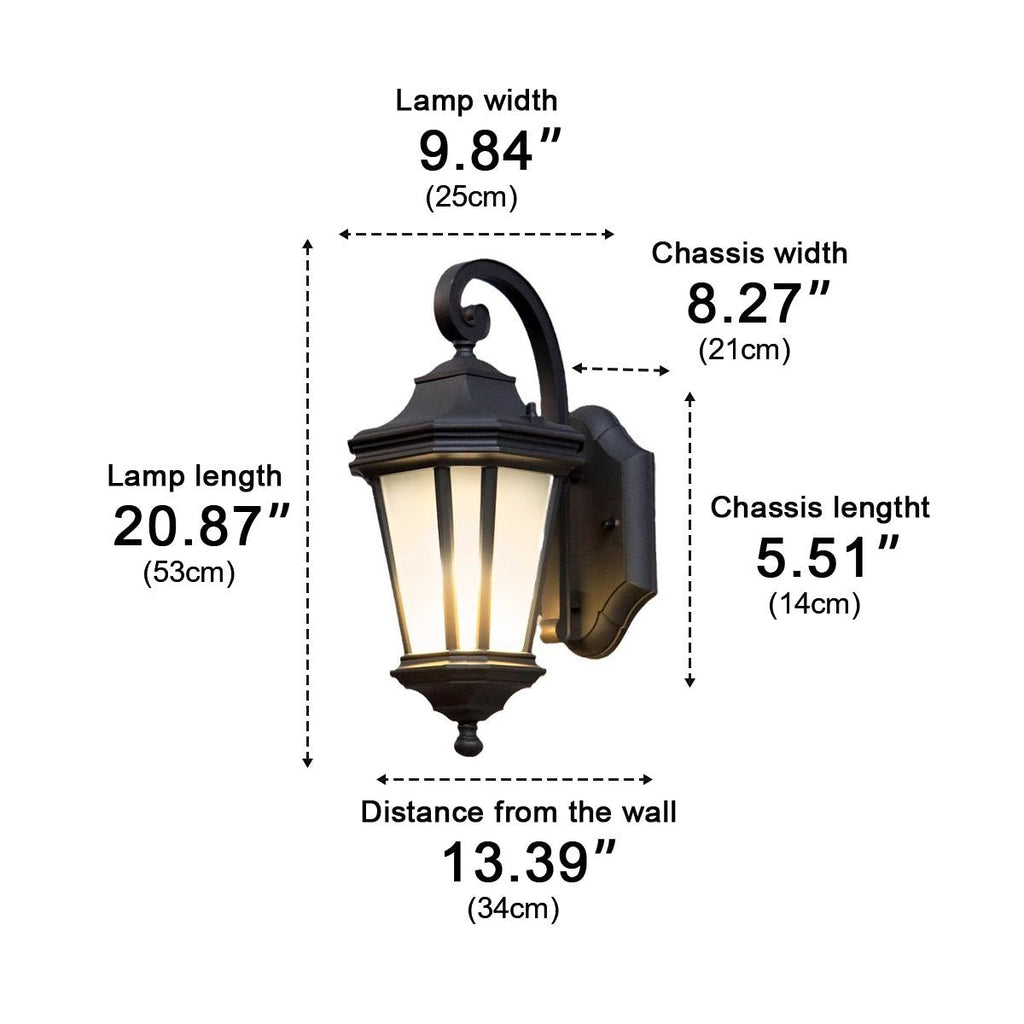 Vintage Rustic Waterproof Outdoor LED Porch Wall Lights