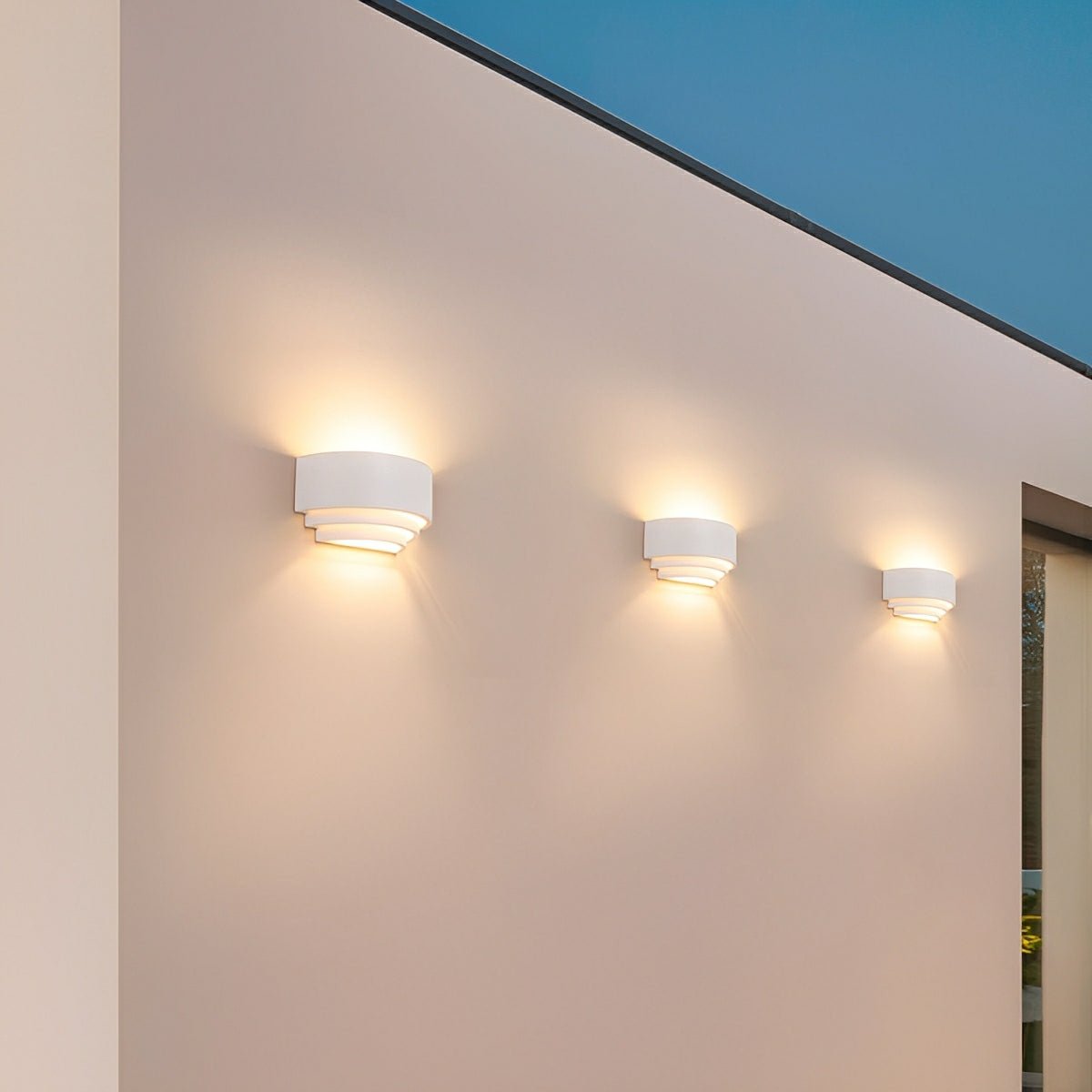 Waterproof Concrete Tiered Up and Down LED Outdoor Wall...