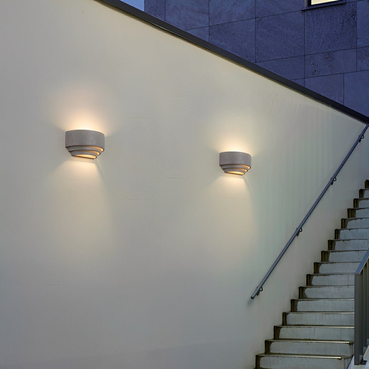 Waterproof Concrete Tiered Up and Down LED Outdoor Wall...