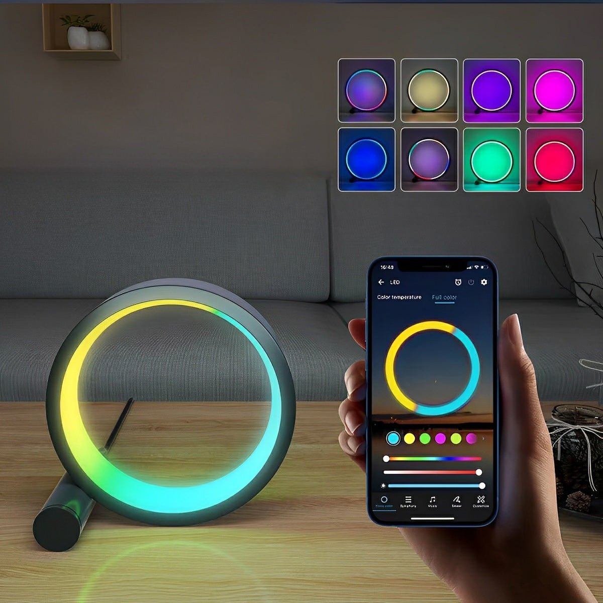 WIFI RGB Dimming Ring - Round Dynamic Ambient Night...