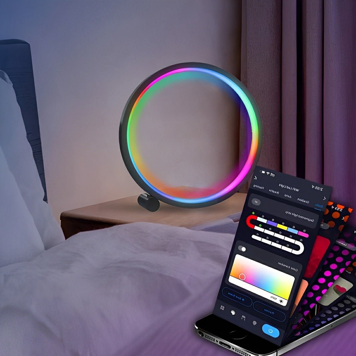 WIFI RGB Dimming Ring - Round Dynamic Ambient Night...
