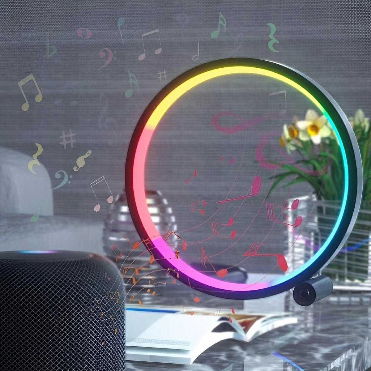 WIFI RGB Dimming Ring - Round Dynamic Ambient Night...